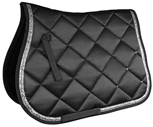 Horsenjoy Schabracke Satin Vielseitigkeitsschabracke (schwarz) von Horsenjoy