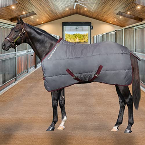 Horses Decke Box Essential 300 g Grau 120 cm, hervorragende Verarbeitung, nützlich zum Schutz Ihres Pferdes vor Temperaturschwankungen, Regen und Insekten von Horses