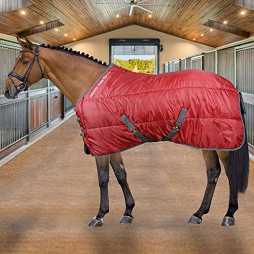 Horses Decke Box Essential 300 g Rot 155 cm, hervorragende Verarbeitung, nützlich zum Schutz des Pferdes vor Temperaturschwankungen, Regen und Insekten von Horses