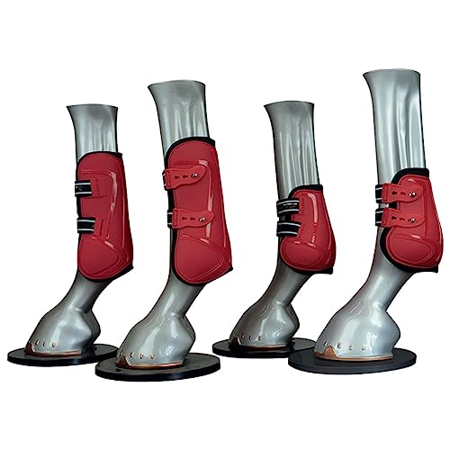 Horses PRO-Quick Soft Red M Reitschutz-Set für Pferde, weich und strapazierfähig, maximaler Schutz vor Verletzungen und Schnitte von Horses