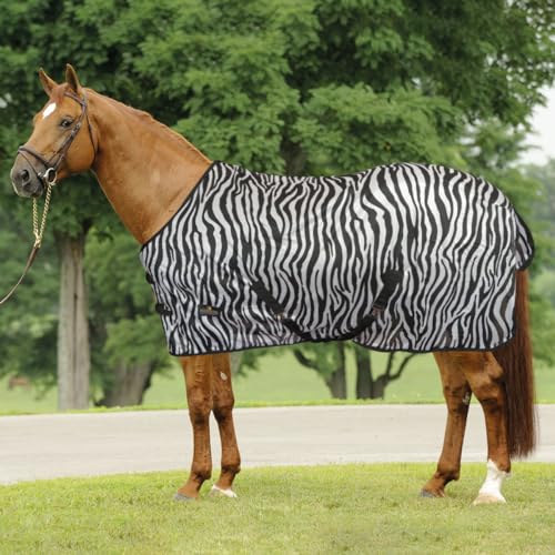 Horses Zebra Fliegennetz Decke zum Schutz des Pferdes vor Temperaturschwankungen (145 cm) von Horses