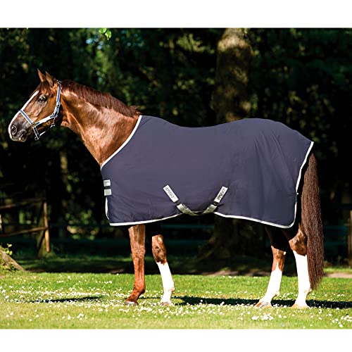 Horseware Amigo Stable Sheet 0g- navy/silver, Groesse:155 von Horseware