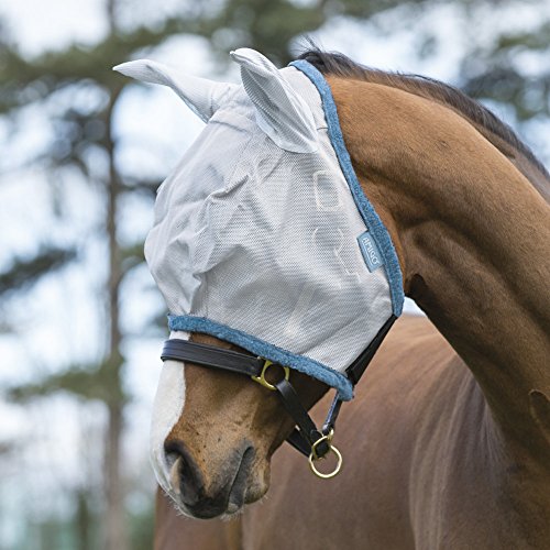 Horseware Fliegenhaube " AMIGO FLY MASK " Größe Vollblut, Farbe silber von Horseware