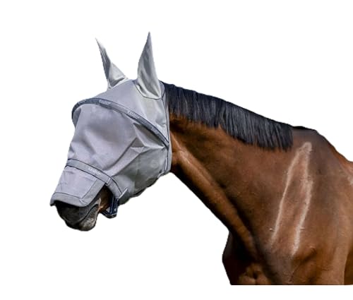 Horseware Irland Rambo Flymask, Farbe: Silber/Titangrau & Silber, Größe: Pony (DMAF15-IJI0-PY) von Horseware