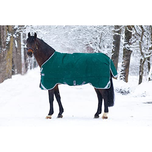 Horseware Rambo Original with Leg Arches Turnout Heavy 400g - Green/Silver von Horseware