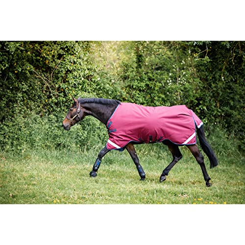 Horseware Rambo Original with Leg Arches Turnout Lite 0g - Burgundy von Horseware