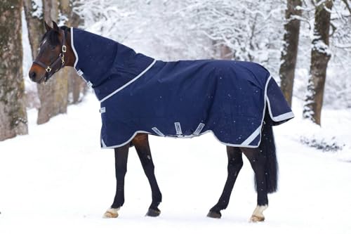 Horseware Rambo Original with Leg Arches Turnout Medium 200g - Navy/Silver von Horseware