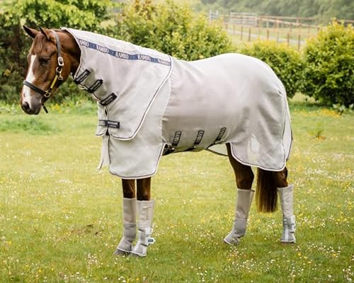 Horseware Rambo Protector Fliegendecke Silver/Navy (140) von Horseware