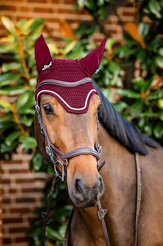 Horseware Signature Ear Net Cob/Horse Burgundy von Horseware