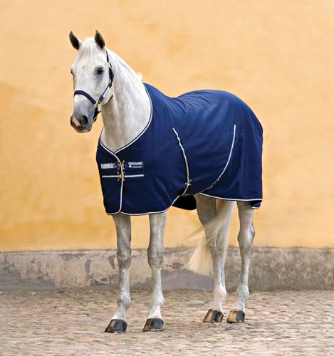 Horseware Stalldecke Rambo Stable Sheet Größe 155, Farbe Navy with Navy&White von Horseware