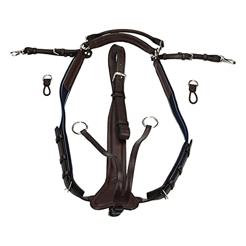 Rambo Micklem Ergonomically Designed 3 Point Breast Plate Standard Horse Brown von Horseware