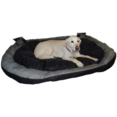 Hossi's Wholesale Hundebett waschbar mit Wendekissen, kuscheliges Hundesofa grau, Hundekorb Größe XL 150x120x25cm von Hossi's Wholesale