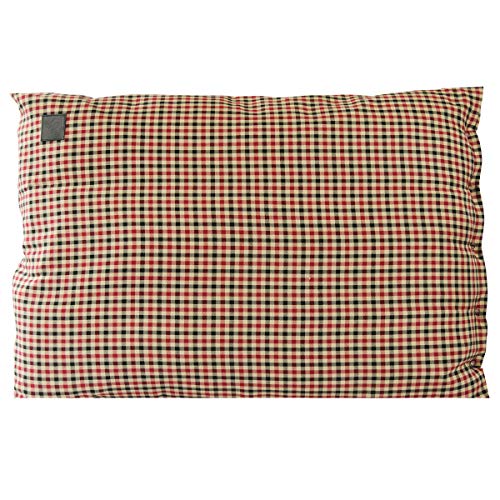 HOTDOG Sewerby Hundebett, luxuriös, beheizt, tiefgefüllt, Vichy-Muster, Größe M, 71 cm von HOTDOG