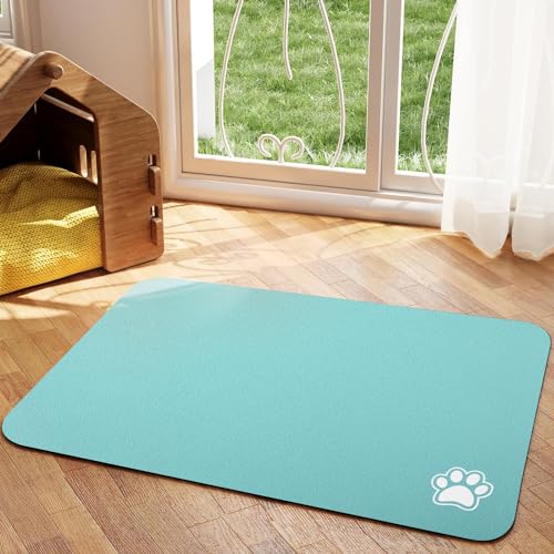 HotLive Pet Feeding Mat, Absorbent Dog Food Mat, No Stains Cat Bowl Mat for Food and Water, Easy to Clean Pet Placemats, Quick Dry Dog Water Dispenser Mat for Messy Drinkers, Pet Accessories Supplies von HotLive