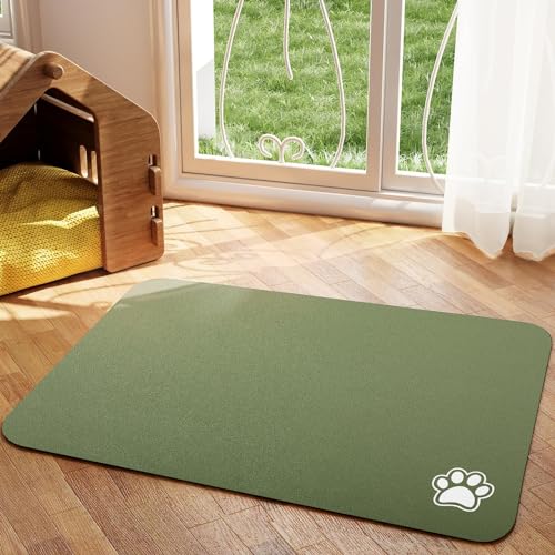 HotLive Pet Feeding Mat, Absorbent Dog Food Mat, No Stains Cat Bowl Mat for Food and Water, Easy to Clean Pet Placemats, Quick Dry Dog Water Dispenser Mat for Messy Drinkers, Pet Accessories Supplies von HotLive