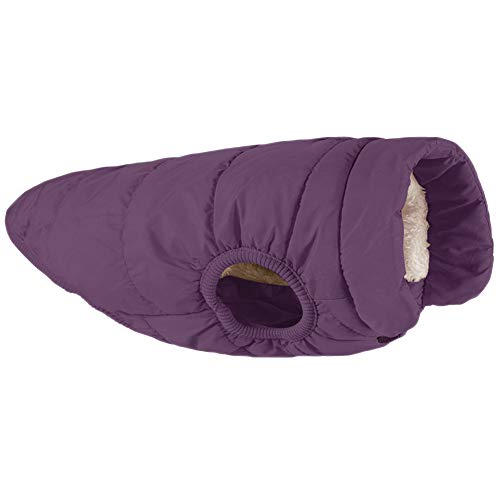 HotYou Hundemantel mit Fleece gefütterte Hundejacke, extraweiche, Winddichte, Cozy Warm Hundeweste für Winter,Dunkelviolett,L: Chest (60CM) von HotYou