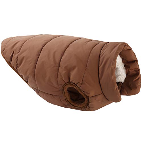 Hundemantel mit Fleece gefütterte Hundejacke, extraweiche, Winddichte, Cozy Warm Hundeweste für Winter,Kaffee,2XL: Chest (72CM) von HotYou