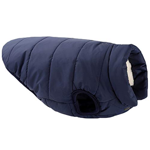 Hundemantel mit Fleece gefütterte Hundejacke, extraweiche, Winddichte, Cozy Warm Hundeweste für Winter,Marine,3XL: Chest (90CM) von HotYou