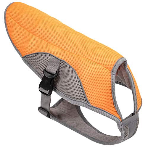 Kühlweste Hund, Swamp Cooler, Atmungsaktives Haustier Kühlmantel, Outdoor Hundekühler Harness Sicherheit Atmungsaktive Hundemantel für Mittlere und große Hunde,Orange,2XL: Chest (83-100CM) von HotYou