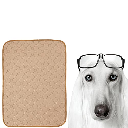 Hotgirlhot Pet Pee Pad für Hunde Und Katzen,Schnell Absorbierendes Urinpad, Waschbare, Wiederverwendbare Saugmatte, Wasserdichtes,Trainingsunterlagen,Hygieneunterlagen für Haustiere (Beige-L) von Hotgirlhot