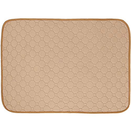 Hotgirlhot Pet Pee Pad für Hunde Und Katzen,Schnell Absorbierendes Urinpad, Waschbare, Wiederverwendbare Saugmatte, Wasserdichtes,Trainingsunterlagen,Hygieneunterlagen für Haustiere (Beige-M) von Hotgirlhot