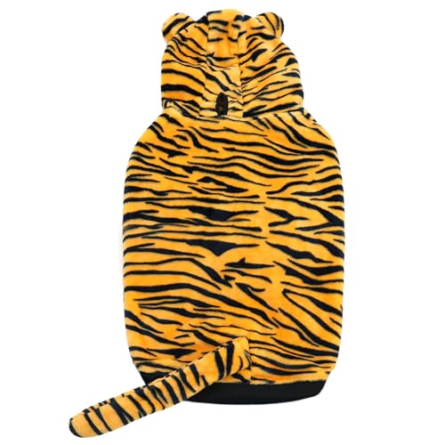 HOTUMN Große Hunde-Tiger-Kostüme – Halloween-Cosplay-Kostüm, warm und niedlich, Kristall-Samtbekleidung für Hunde, Hoodie (7XL) von Hotumn