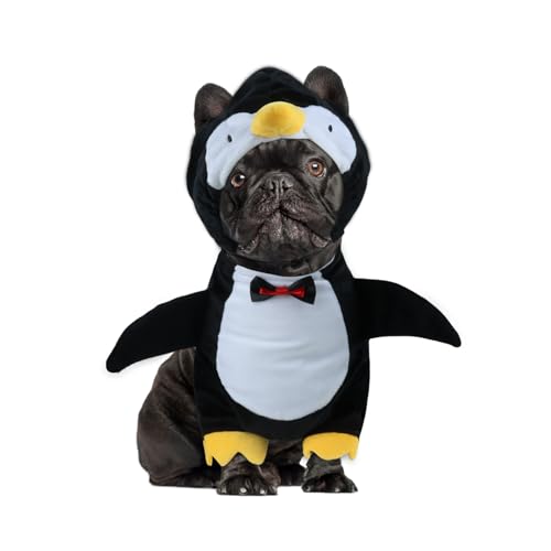 HOTUMN Hunde-Pinguin-Halloween-Kostüm, niedliches und lustiges Haustierkostüm, weiches Hunde-Cosplay-Outfit, Halloween, Weihnachten, Party, Hundekleidung für mittelgroße Haustiere (groß) von Hotumn