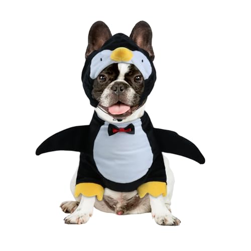 HOTUMN Hunde-Pinguin-Halloween-Kostüm, niedliches und lustiges Haustierkostüm, weiches Hunde-Cosplay-Outfit, Halloween, Weihnachten, Party, Hundekleidung für kleine, mittelgroße Haustiere (klein) von Hotumn