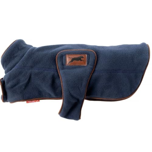 House of Paws Comfort Zone Fleecejacke, schwere Canvas-Fleece, 35,6 cm, Marineblau von House of Paws