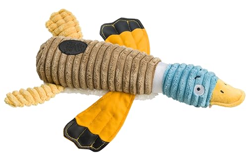 House of Paws Duck Jumbo Cord Hundespielzeug – weicher Plüsch mit Quietscher von House of Paws