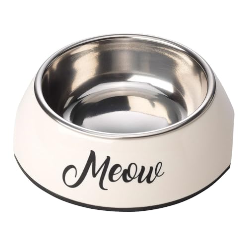 House of Paws Meow 2-in-1 Katzenapf, cremefarben von House of Paws