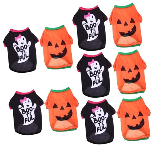 Housoutil 10 STK Halloween-Kleidung Outdoor-hundekleidung Halloween-Katzen-Shirt Dekorative Außendekoration Geisterhundekostüm Rollenspielkostüm Kleider Polyester Baumwolle Lustig Haustier von Housoutil