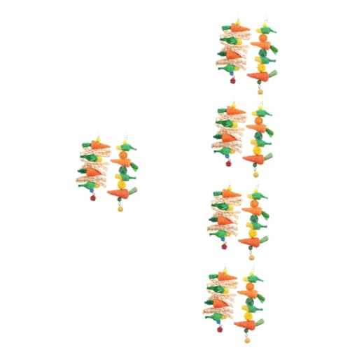 Housoutil 10 STK Hamsterkauen Kaninchen-backenspielzeug Beißspielzeug Hasenkäfig Häschen-Holz-Gras-Kuchen Hamster Zum Aufhängen Hasenspielzeug Kaninchen Liefert Strohseil Tier von Housoutil