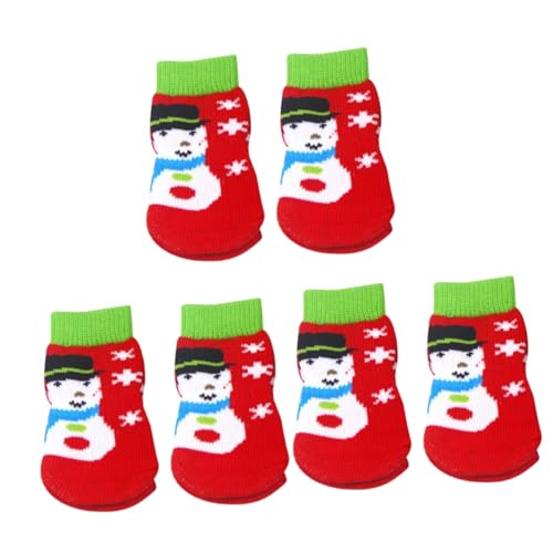 Housoutil 12 STK Weihnachtshundesocken Weihnachtssocken Für Hunde Hundeboden Socken Cartoon-hundesocken Weihnachtskostümzubehör Für Haustiere Hundezehengriffe Karikatur Haustierzubehör von Housoutil