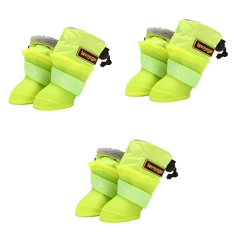 Housoutil 12 STK wasserdichte Regenstiefel Für Haustiere Haustierpfotenschuhe Regenstiefel Für Hunde Katzenschuhe Booties Gummistiefel Für Haustiere rutschfest Kieselgel Fußschutz von Housoutil