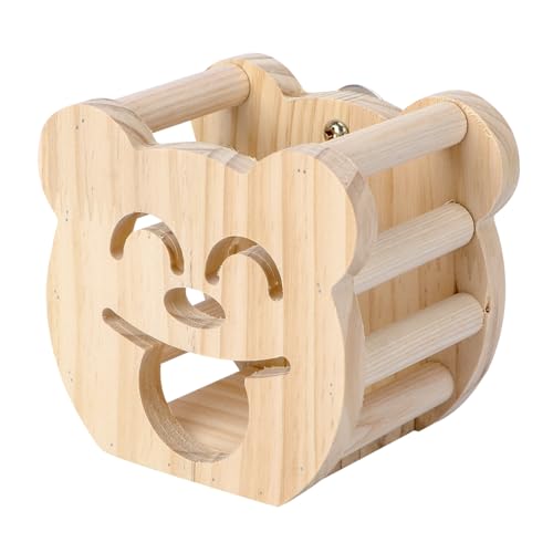 Housoutil 1pc Feeder Rack Holz Gras Dispenser für Kaninchen Heu Dispenser Glatte Kanten Beige von Housoutil