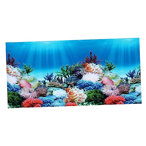 Housoutil Umweltfreundliche Aquarium-Dekoration 3D-wandaufkleber mit Meereslandschaft Entfernbar für Wiederholte Verwendung. von Housoutil