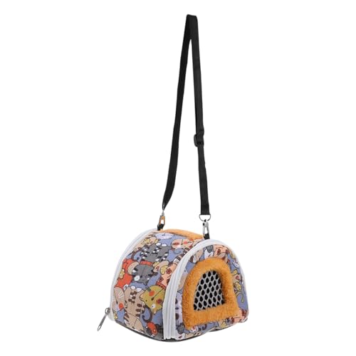 Housoutil 1stk Haustier-ausflugstasche Tragbarer Hamster Hamster-kuscheltiere Chinchilla-Tragetasche Reise Hamster Tasche Tragbare Tiertransportbox Reisen Klein Thermotasche Plüsch von Housoutil