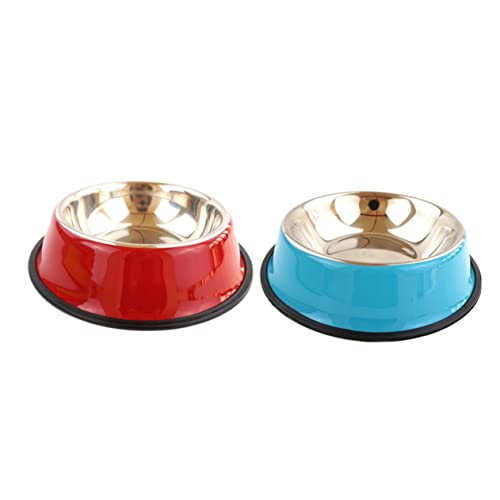 Housoutil 1Stk edelstahlschüsseln Stainless Steel Bowl Haustierartikel katzenschälchen Katzen schüssel Haustiernapf Futternapf für Hunde Hundefutter Hundenapf Fressnapf Geschirr Zubringer von Housoutil