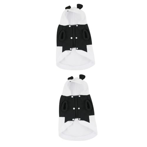 Housoutil 2 STK Panda-Haustier-Kleidung Katzenkleidung Katzenkostüm Pyjama Schlafanzug für Männer Haustierkleidung Herbst Winter Hundebekleidung Modellieren Hundekleidung Pullover Weiß von Housoutil