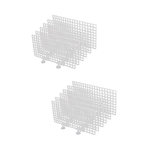 Housoutil 2 Sätze Aquarienteiler Kistenteiler Aquarienboden Fischeier Aquarium Transparente Trennwand Für Aquarien 40-gallonen-züchtertankständer Tragbar Gitterplatte Weiß Polyethylen von Housoutil