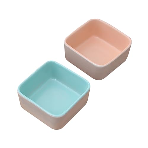 2St Futternapf für Hamster pet Water Bowl keramikschale Ceramic Hamster Bowl Hamster-Accessoire Hamsterschale aus Keramik Haushalt Zubringer das Gericht Chinchilla Zubehör von Housoutil