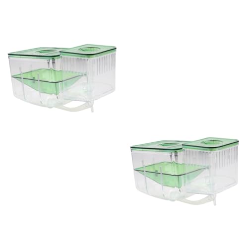 Housoutil 2Er-Box Fischzucht isoliert Fischgärtnerei für Aquarien Aquarienbrutkasten Schutzbereich für Fischbrut Zuchtbecken für Aquarien Guppys Zuchtteich Kindergarten Aquarium Zuchtbox von Housoutil