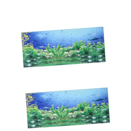 Housoutil 2st Aquarium-hintergrundaufkleber Aquarienkunst-wandbild Tapeten Für Aquarien Aquarium Wandkunst Wandbild Unterwasser-hintergrundbild Dekor Ausrüstung 3D Verdicken von Housoutil