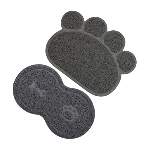 Housoutil 2St Haustiermatte saugfähige Bodenmatte hundegeschirr Matte Hund Trinknapf Pad Katze rutschfeste Matte Welpen Katzenfutter Reiben der Matte Hundefutter Tischset von Housoutil