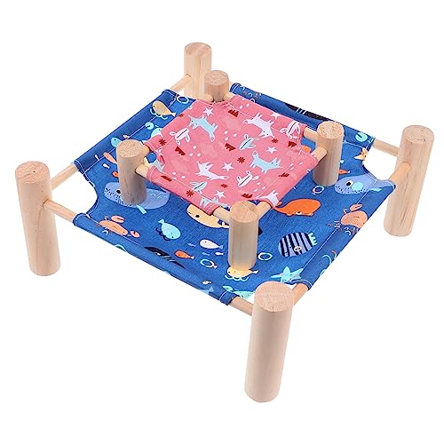 Housoutil 2St Sommerbett für Hamster aus Holz Haustierbett Hamster-Kuscheltiere Spielzeuge Plüschtier atmungsaktive Katzenhängematte Haushängematte für Katze Papagei hölzern von Housoutil