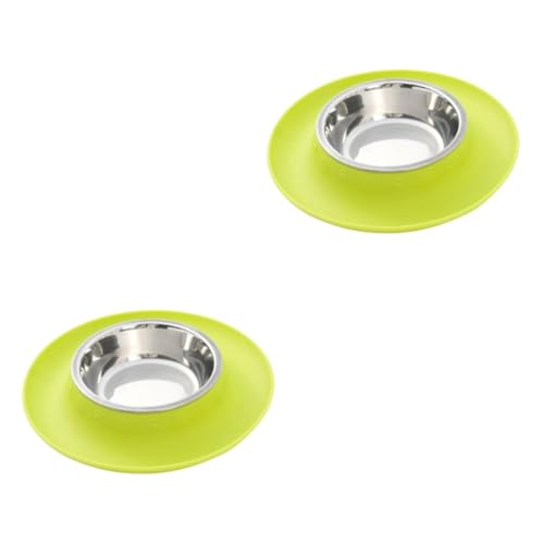 Housoutil 2St Stainless Steel inoxlm silikonschwämme Hunde schüssel Jakobsweg Geschenke Dog Bowls Futter Container Haustiernapf Hundefutter Futternapf für Haustiere Auslaufschutz Zubringer von Housoutil