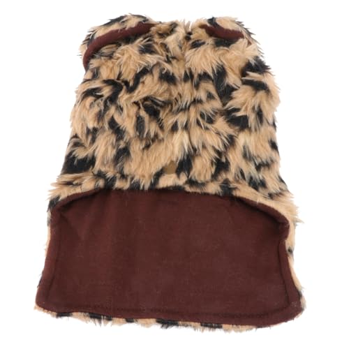 2St Leoparden-Hundepullover Fleecejacke Shearling-Mantel hundewintermantel hundemantel Tanktops Leoparden-Hundejacke Warmhaltende Hundejacke Herbst und Winter Weste Kleidung von Housoutil