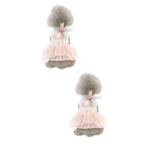 Housoutil 2 Stücke Haustier Party Outfit Hund Tutu Rock Kleid Haustier Kleidung Hund Outdoor Kleidung Mode Spitze Weiß Größe XL von Housoutil