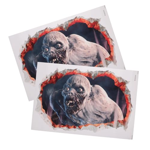 Housoutil Selbstklebende Halloween Zombie Aufkleber 3D Wandaufkleber für Wohnzimmer Home Decor von Housoutil